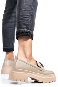 MOCASINI BEJ PIELE NATURALA IPCBM003