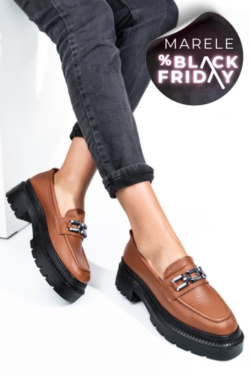 Mocasini maro piele naturala ipcbm016