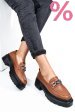 Mocasini maro piele naturala ipcbm016