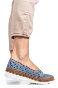 MOCASINI ALBASTRI PIELE NATURALA 1PC26