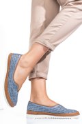 MOCASINI ALBASTRI PIELE NATURALA 1PC26