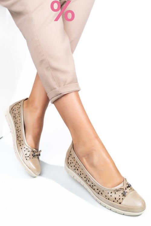Mocasini bej sidef piele naturala 1pc24