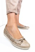 MOCASINI BEJ SIDEF PIELE NATURALA 1PC24