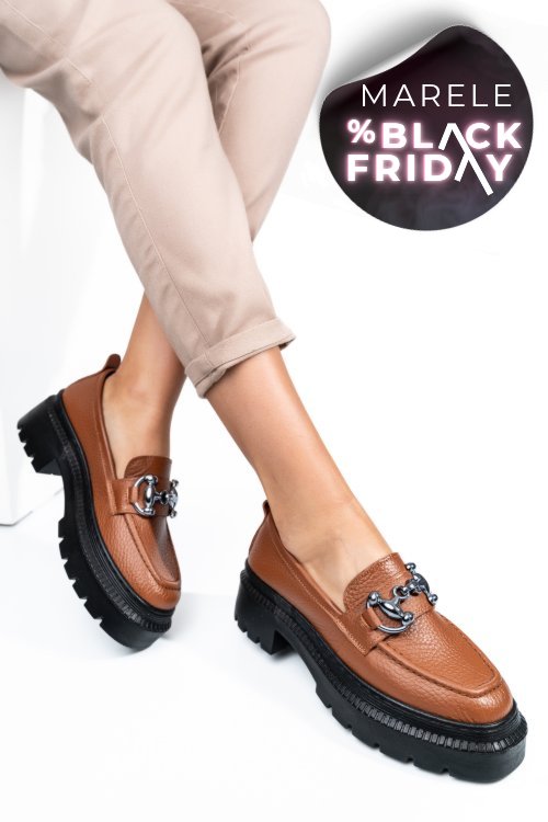 Mocasini brown piele naturala ipcbm021