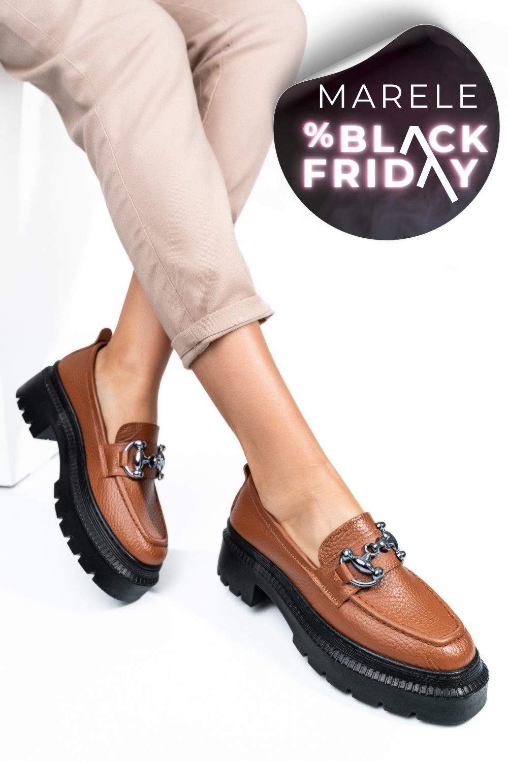 MOCASINI BROWN PIELE NATURALA IPCBM021