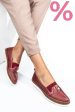 Mocasini rosii piele naturala 1pc26