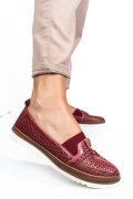 MOCASINI ROSII PIELE NATURALA 1PC26