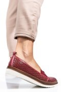 MOCASINI ROSII PIELE NATURALA 1PC26