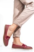 MOCASINI ROSII PIELE NATURALA 1PC26