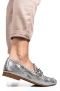MOCASINI FEMEI PIELE NATURALA ARGINTII WS-263R19