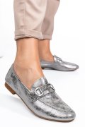 MOCASINI FEMEI PIELE NATURALA ARGINTII WS-263R19