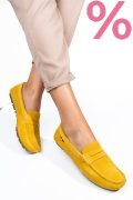 MOCASINI GALBENI PIELE NATURALA INTOARSA WM424R01