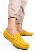 MOCASINI GALBENI PIELE NATURALA INTOARSA WM424R01
