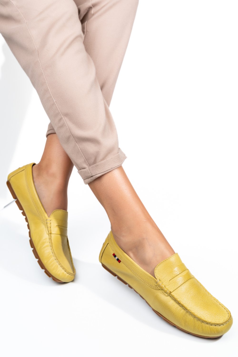 MOCASINI KHAKI PIELE NATURALA WM424R01