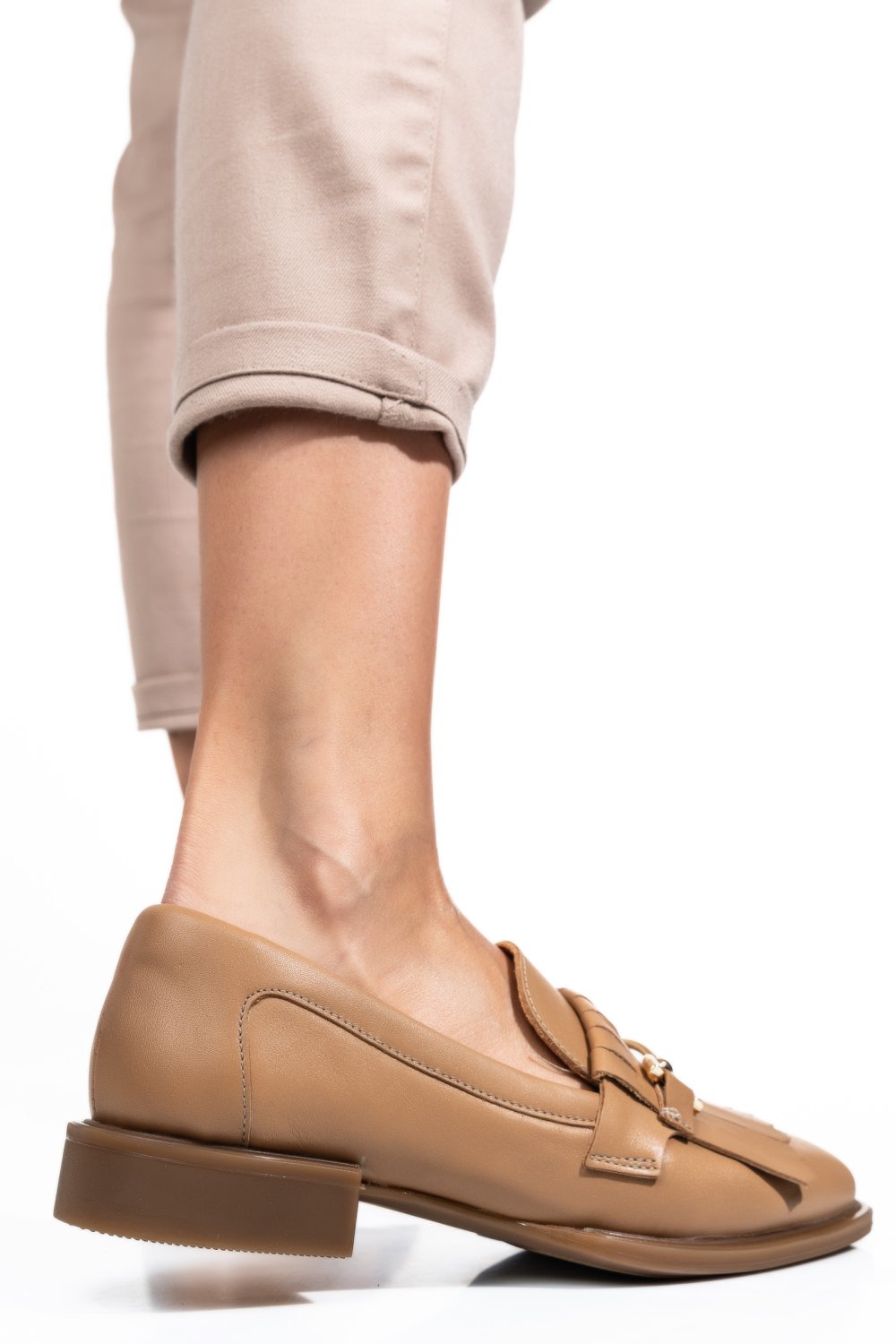 MOCASINI BEJ PIELE NATURALA 4S7752