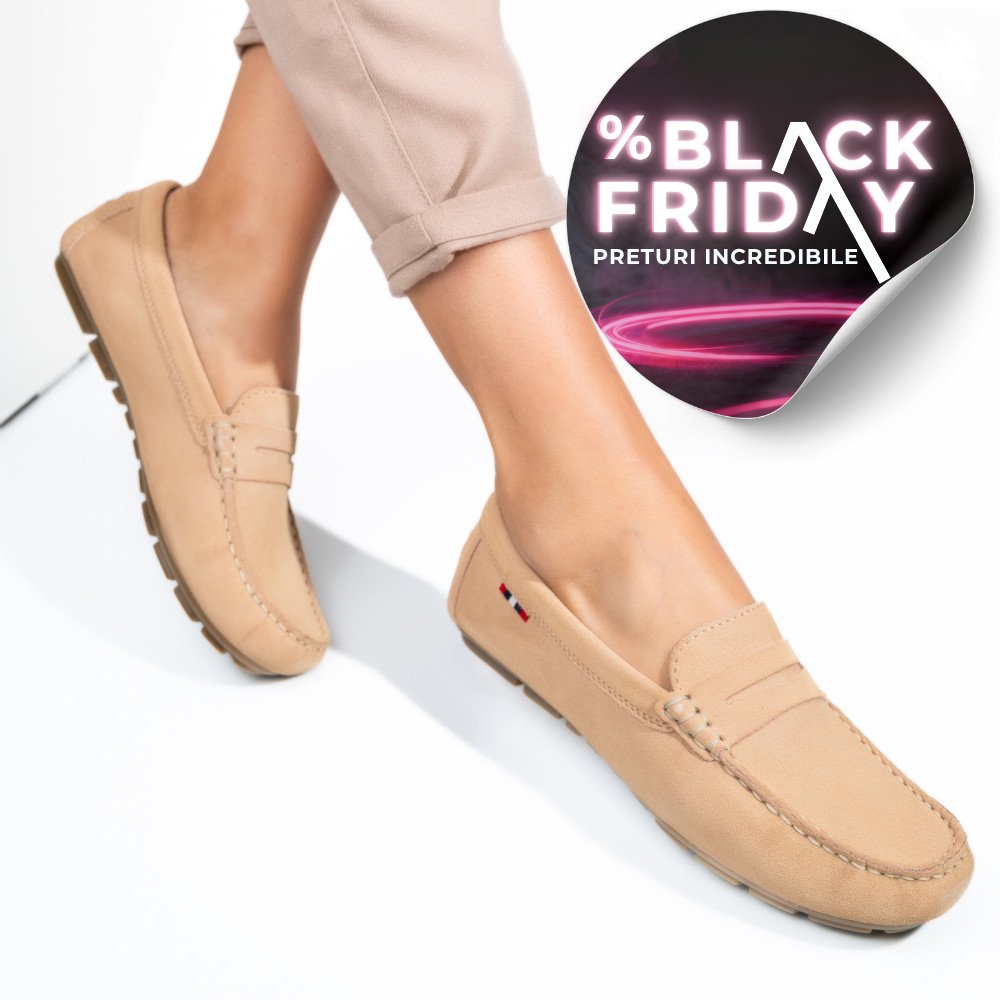 MOCASINI CAMEL PIELE NATURALA INTOARSA WM424R01