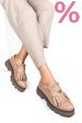 Mocasini dama piele naturala roz 3s7795