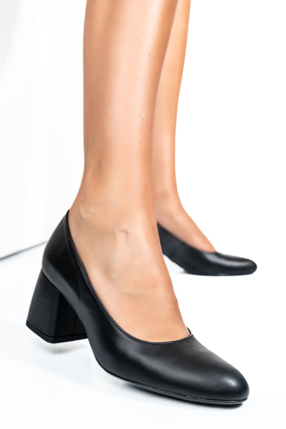 PANTOFI NEGRI PIELE NATURALA 5S77600