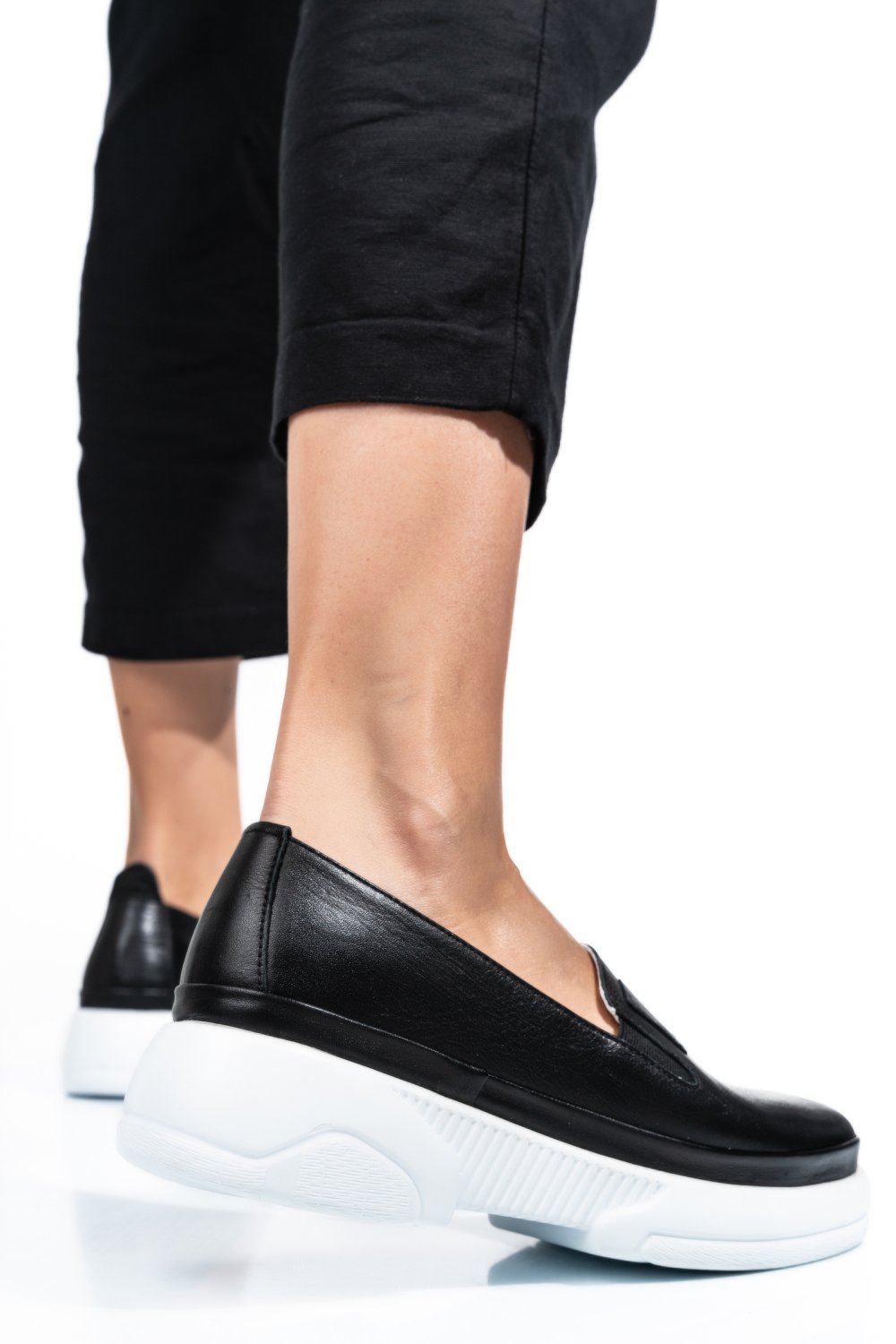 ESPADRILE NEGRE PIELE NATURALA APCKD23099-A