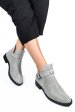 Ghete gri talpa neagra piele naturala 2pc21817np