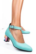 PANTOFI TURCOAZ TOC COLOR PIELE NATURALA 1S77599