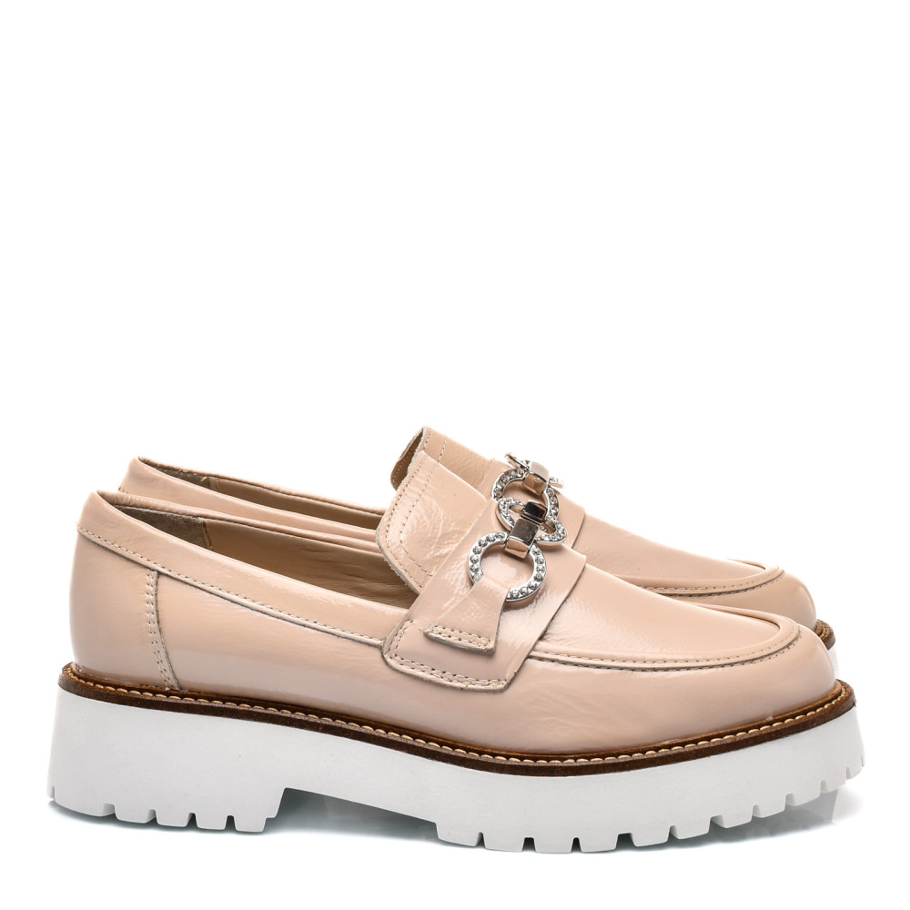 MOCASINI BEJ PIELE NATURALA LACUITA 0S777367