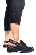PANTOFI NEGRU AURIU PIELE NATURALA CLE102852