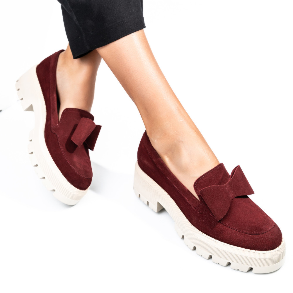 MOCASINI VISINII PIELE NATURALA INTOARSA 2S77110B