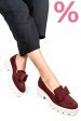Mocasini visinii piele naturala intoarsa 2s77110b