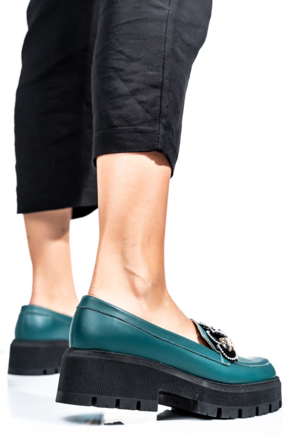 MOCASINI VERZI PIELE NATURALA 2S7723