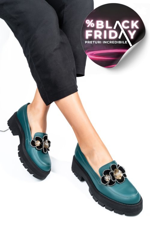 Mocasini verzi piele naturala 2s7723