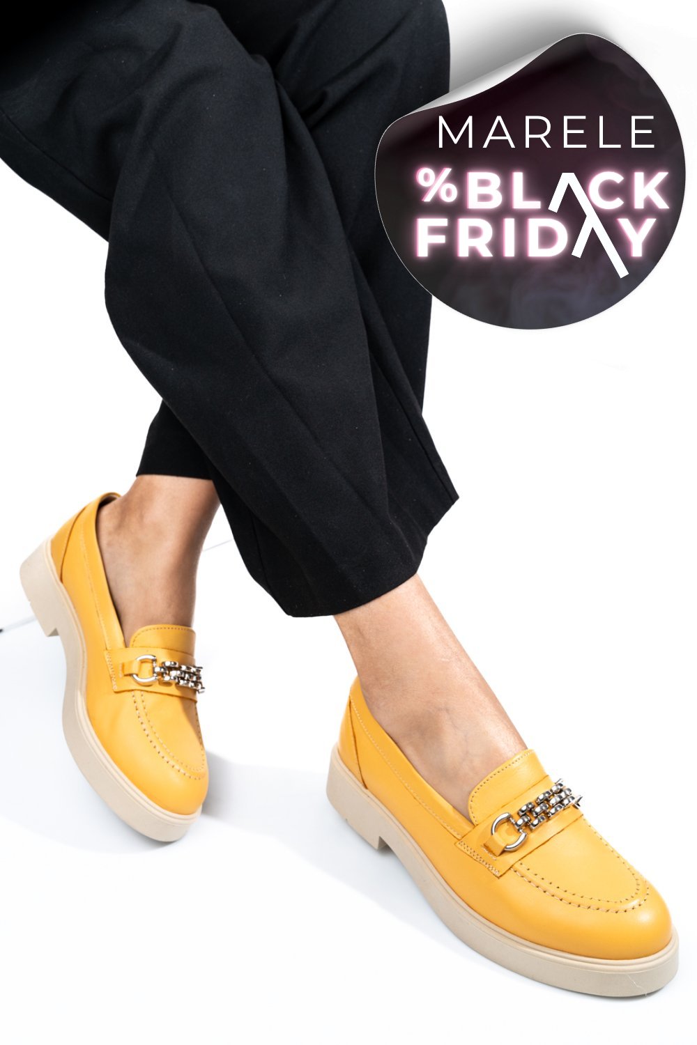 PANTOFI GALBENI PIELE NATURALA 2S7741604ANP