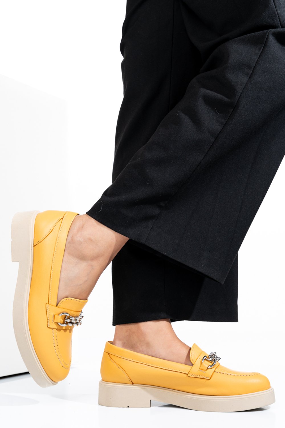 PANTOFI GALBENI PIELE NATURALA 2S7741604ANP