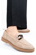 MOCASINI BEJ PIELE NATURALA INTOARSA 1S771205
