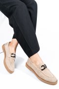 MOCASINI BEJ PIELE NATURALA INTOARSA 1S771205