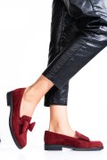 MOCASINI ROSII PIELE NATURALA INTOARSA 2S77110