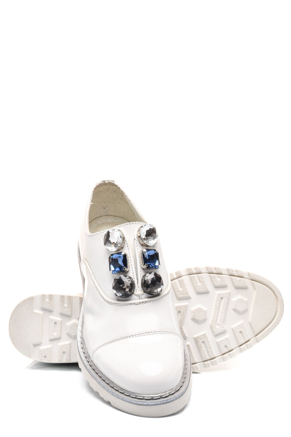 PANTOFI ALBI PIELE NATURALA CLE102411