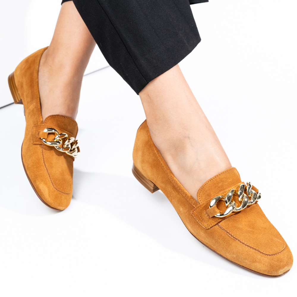 BALERINI CAMEL PIELE NATURALA INTOARSA FS77OGONY
