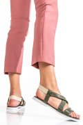 SANDALE KHAKI CREM PIELE NATURALA OSPYO1010