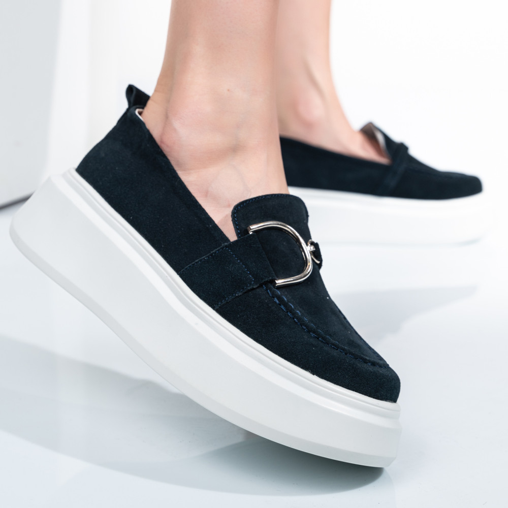 MOCASINI BLEUMARIN PIELE NATURALA INTOARSA SSPD306