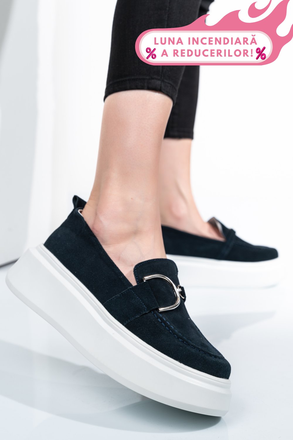 MOCASINI BLEUMARIN PIELE NATURALA INTOARSA SSPD306