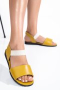 SANDALE YELLOW PIELE NATURALA 6SP64005FYL