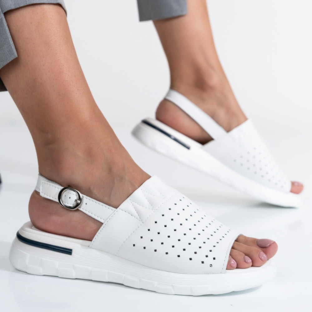 SANDALE WHITE PIELE NATURALA JSPY3030