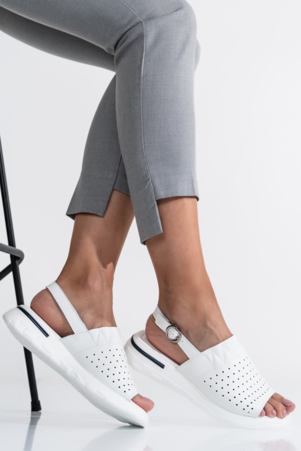 SANDALE WHITE PIELE NATURALA JSPY3030