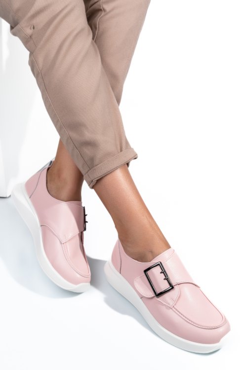 Pantofi sport roz piele naturala tsp5010