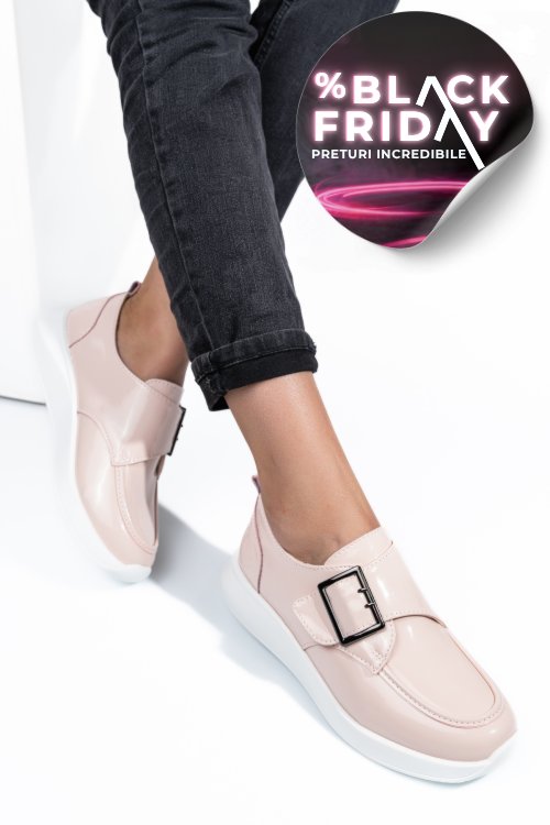 Pantofi sport roz piele naturala lacuita tsp5010