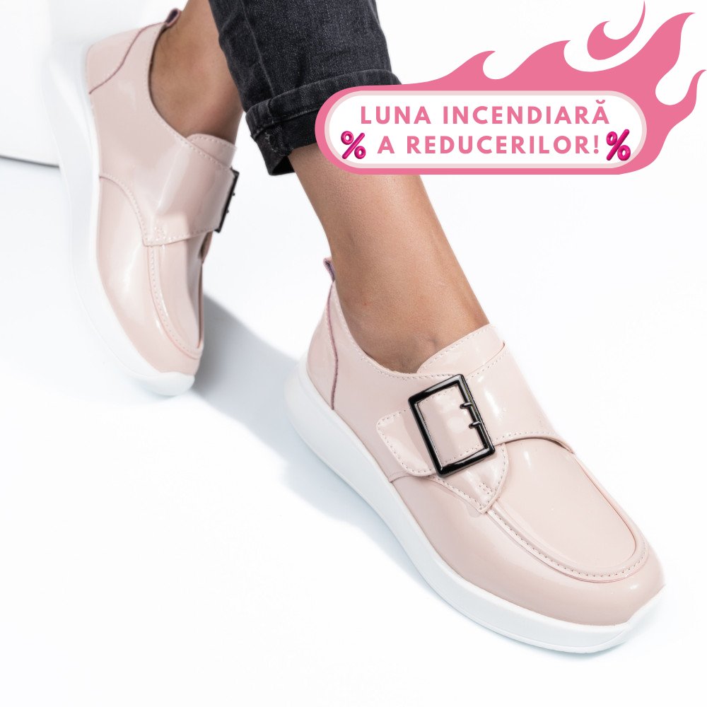 PANTOFI SPORT ROZ PIELE NATURALA LACUITA TSP5010