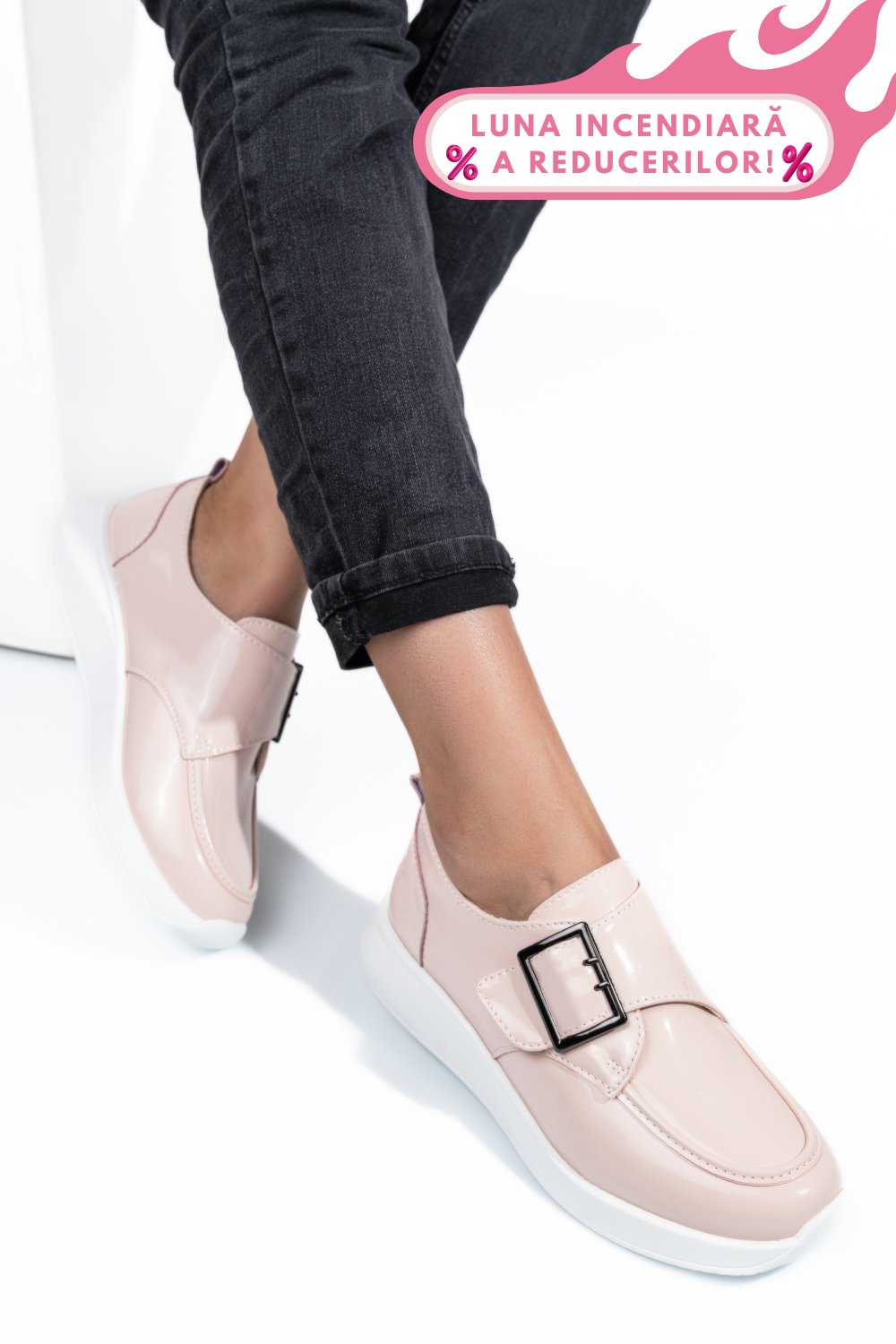 PANTOFI SPORT ROZ PIELE NATURALA LACUITA TSP5010