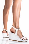 SANDALE WHITE PIELE NATURALA MSPERY