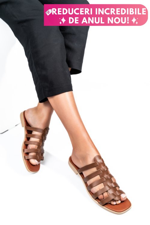 Papuci maro piele naturala 6sp00106